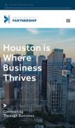 How houston.org looks like on a mobile device such as an iPhone.