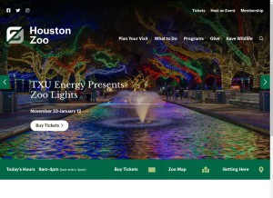 How houstonzoo.org looks like on a tablet such as an iPad.