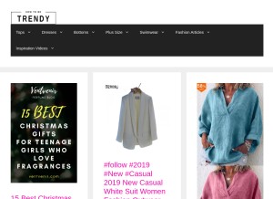 How howtobetrendy.com looks like on a tablet such as an iPad.