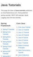 How howtodoinjava.com looks like on a mobile device such as an iPhone.