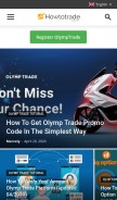 How howtotradeblog.com looks like on a mobile device such as an iPhone.