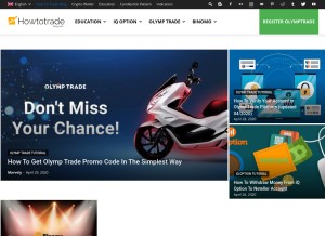 How howtotradeblog.com looks like on a tablet such as an iPad.