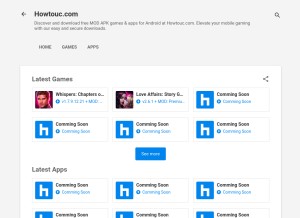 How howtouc.com looks like on a tablet such as an iPad.