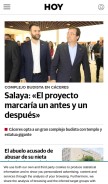 How hoy.es looks like on a mobile device such as an iPhone.