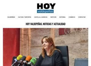 How hoyvaldepenas.com looks like on a tablet such as an iPad.
