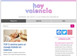 How hoyvalencia.app looks like on a tablet such as an iPad.