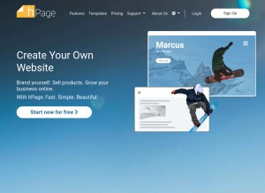 How hpage.com looks like on a tablet such as an iPad.