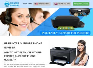 How hpprintersupportpro.us looks like on a tablet such as an iPad.