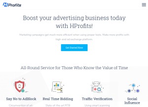How hprofits.com looks like on a tablet such as an iPad.