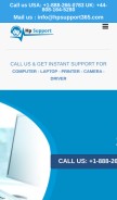 How hpsupport365.com looks like on a mobile device such as an iPhone.