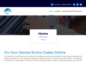 How hptechnicalsupportphonenumber.com looks like on a tablet such as an iPad.