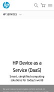 How hptouchpointmanager.com looks like on a mobile device such as an iPhone.