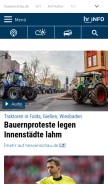 How hr-inforadio.de looks like on a mobile device such as an iPhone.