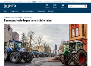 How hr-inforadio.de looks like on a tablet such as an iPad.