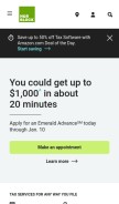 How hrblock.com looks like on a mobile device such as an iPhone.