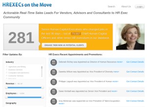 How hrexecsonthemove.com looks like on a tablet such as an iPad.