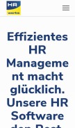 How hrworks.de looks like on a mobile device such as an iPhone.