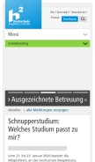 How hs-magdeburg.de looks like on a mobile device such as an iPhone.