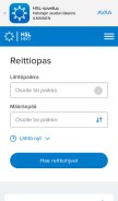 How hsl.fi looks like on a mobile device such as an iPhone.