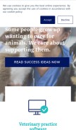 How hsveterinarysolutions.com looks like on a mobile device such as an iPhone.