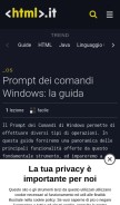 How html.it looks like on a mobile device such as an iPhone.