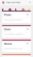 How htmlcolorcodes.com looks like on a mobile device such as an iPhone.