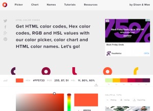 How htmlcolorcodes.com looks like on a tablet such as an iPad.