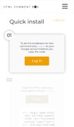 How htmlcommentbox.com looks like on a mobile device such as an iPhone.