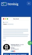 How htmlsig.com looks like on a mobile device such as an iPhone.