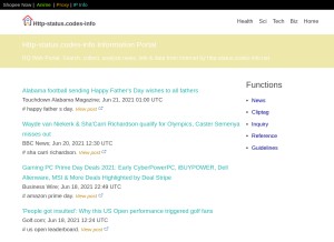 How http-status.codes-info.net looks like on a tablet such as an iPad.