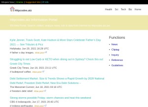 How httpcodes.atz.pw looks like on a tablet such as an iPad.