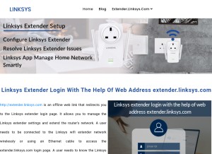 How httpextenderlinksys.com looks like on a tablet such as an iPad.