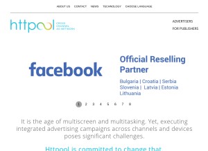 How httpool.com looks like on a tablet such as an iPad.