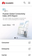 How huawei.com looks like on a mobile device such as an iPhone.