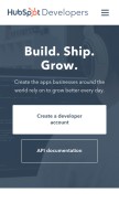 How hubapi.com looks like on a mobile device such as an iPhone.