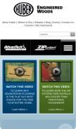 How huberwood.com looks like on a mobile device such as an iPhone.