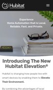 How hubitat.com looks like on a mobile device such as an iPhone.