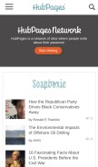 How hubpages.com looks like on a mobile device such as an iPhone.