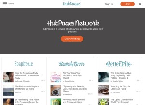 How hubpages.com looks like on a tablet such as an iPad.
