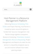 How hubplanner.com looks like on a mobile device such as an iPhone.