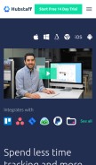 How hubstaff.com looks like on a mobile device such as an iPhone.