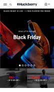 How huckberry.com looks like on a mobile device such as an iPhone.