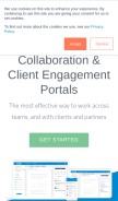 How huddle.com looks like on a mobile device such as an iPhone.