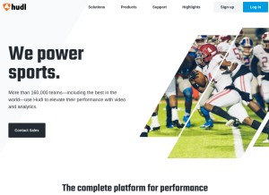 How hudl.com looks like on a tablet such as an iPad.