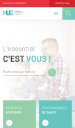 How hug-ge.ch looks like on a mobile device such as an iPhone.