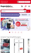 How hugendubel.de looks like on a mobile device such as an iPhone.