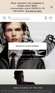 How hugoboss.com looks like on a mobile device such as an iPhone.