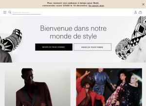 How hugoboss.com looks like on a tablet such as an iPad.