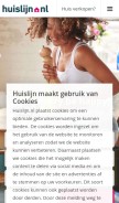 How huislijn.nl looks like on a mobile device such as an iPhone.
