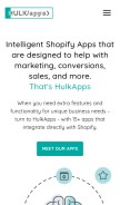 How hulkapps.com looks like on a mobile device such as an iPhone.